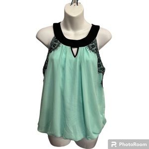 A Byer mint green & Black Top size Medium